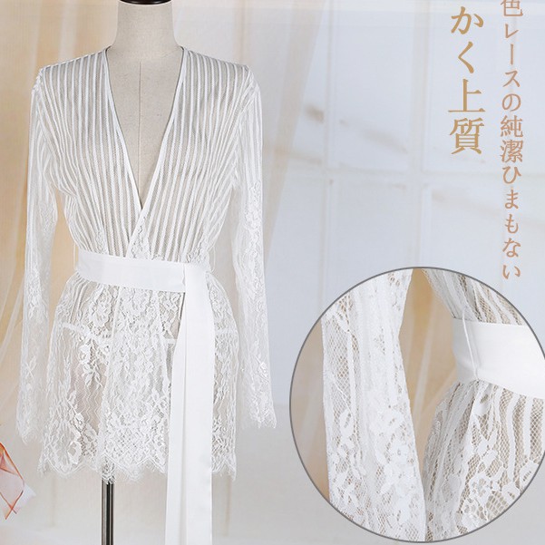 [Freesize 40-58kg] Áo choàng ngủ ren sexy mềm mịn - VN80147 | BigBuy360 - bigbuy360.vn