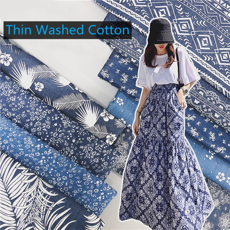 Tấm Vải cotton Màu Trơn In Họa Tiết Phong Cách Cổ Điển Dùng Để May Quần Áo DIY