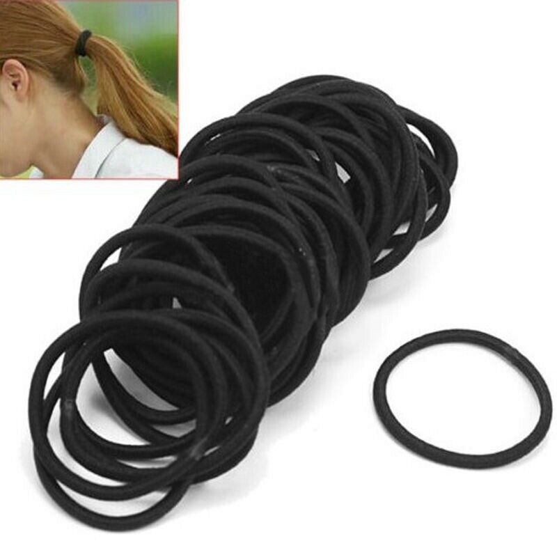 50pcs Women Elastic Ponytail holder Hair Ties Band Ropes Ring Accessories
