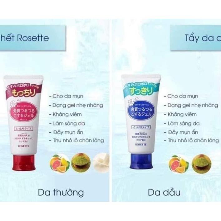 Tẩy da chết Rosette Peeling Gel 120g Nhật Bản Gel tẩy tế bào chết hàng Nhật