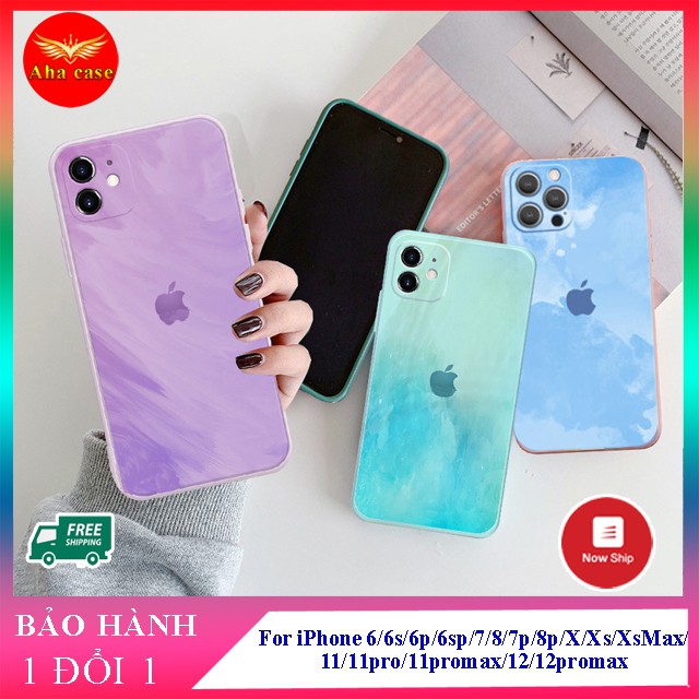 Ốp lưng iphone Ốp Loang cạnh vuông ip 6/6s/6plus/6s plus/7/8/7plus/8plus/x/xs/xsmax/11/11pro/11promax/12/12 pro max | BigBuy360 - bigbuy360.vn