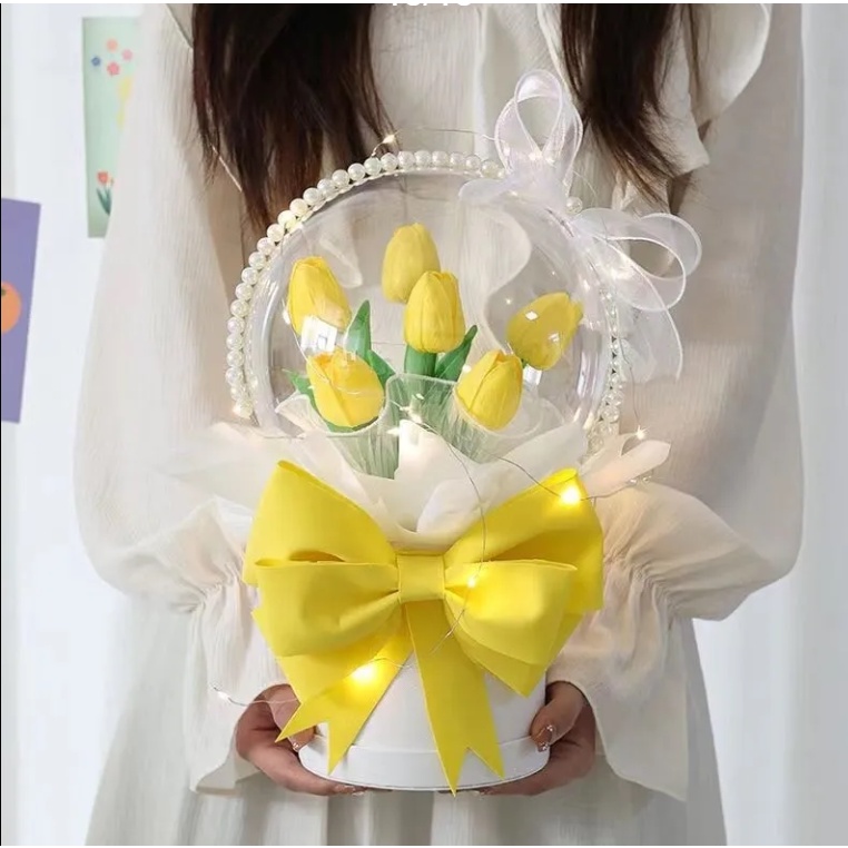 Sản Phẩm Hoàn Thiện Bó Hoa Tulip Làm Quà Tặng Sinh Nhật Bạn Gái / Bạn Gái / Ngày Valentine Bất Ngờ