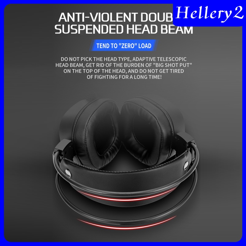 [HELLERY2] S100 Gaming Headphone Wired 7-LED with Microphone for Computer