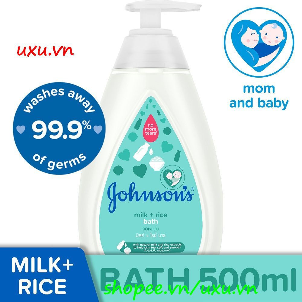 Sữa Tắm 500ml Johnsons Baby Bath Milk + Rice Chứa Sữa Và Tinh Chất Gạo, Với uxu.vn Tất Cả Là Chính Hãng.