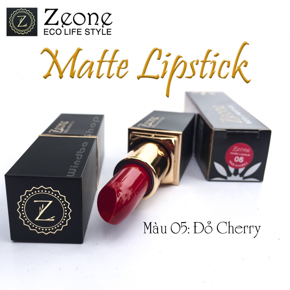 Son Zeone Eco Life Style Matte Lipstick vỏ đen