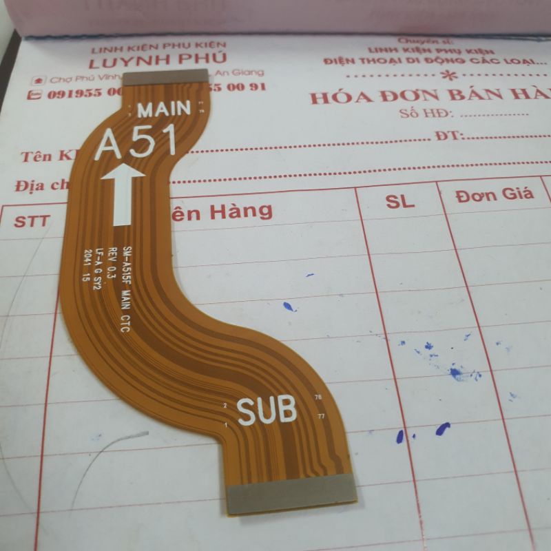 Dây cáp nối main sub cụm sạc samsung A51 bao test
