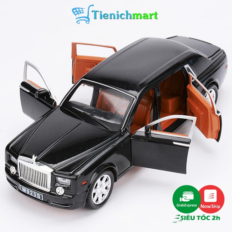 Mô hình xe ô tô Rolls Royce Phantom tỉ lệ 1:24 khung thép, sơn tĩnh điện màu Đen