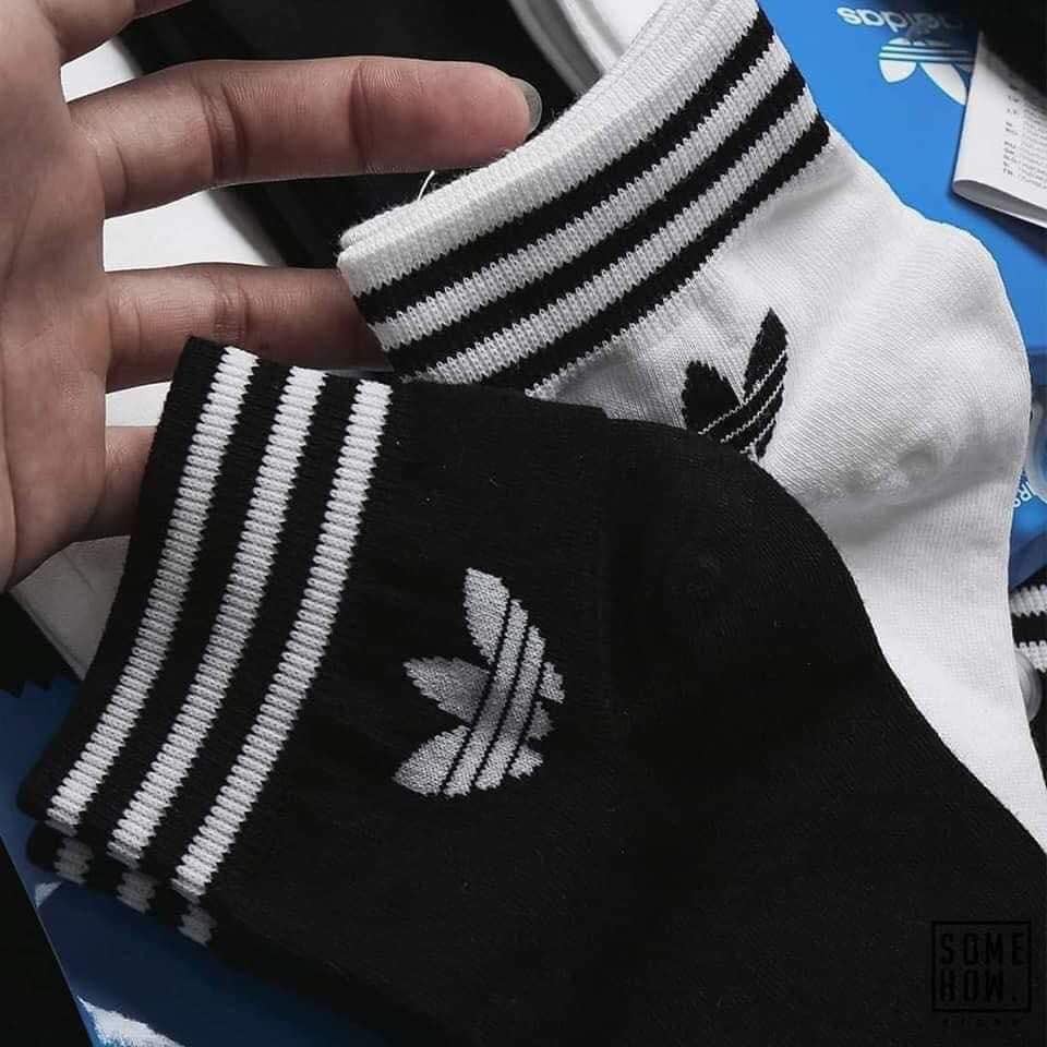 Sỉ lố 10 đôi tất nam thêu adidas cổ ngắn