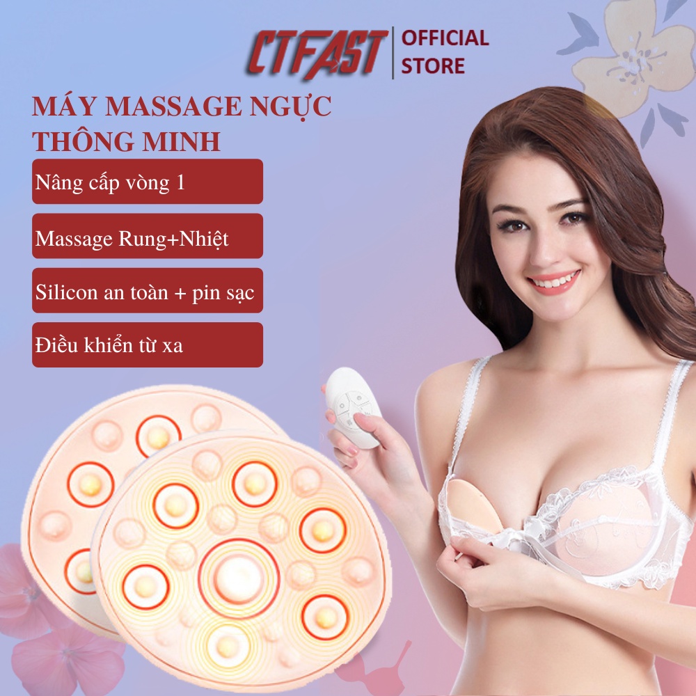Máy massage nở ngực thông minh CTFAST WX-008, nâng kích thước vòng 1, cải thiện tình trạng ngực không đều, chảy xệ