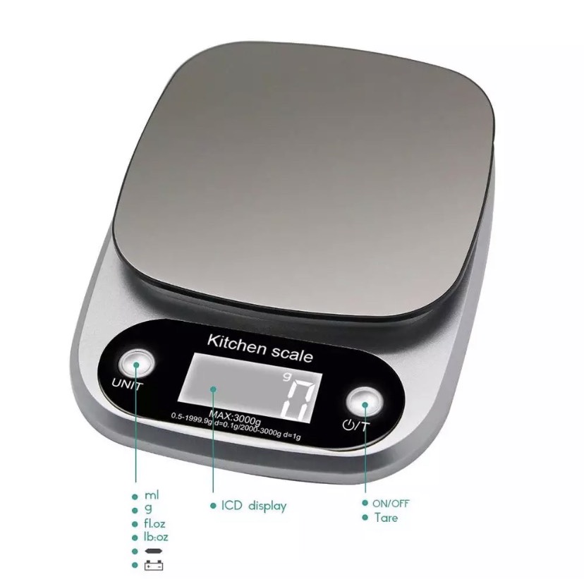 Cân Tiểu Ly Điện Tử Nhà Bếp Ebalance Kitchen Scale 0.1g max 3kg - Cân Thực Phẩm, Cân Nhà Bếp.