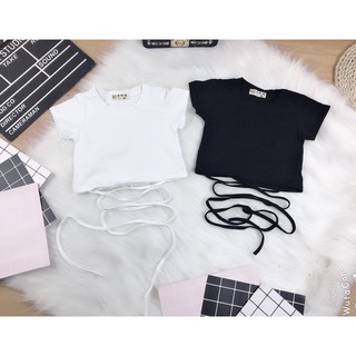 Áo croptop đan dây cho bé gái