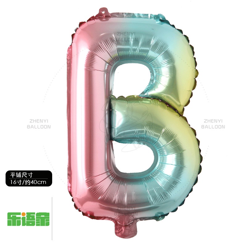 Bong Bóng Bằng Lá Nhôm Màu gradient 16 inch   Trang Trí Tiệc Sinh Nhật / Đám Cưới