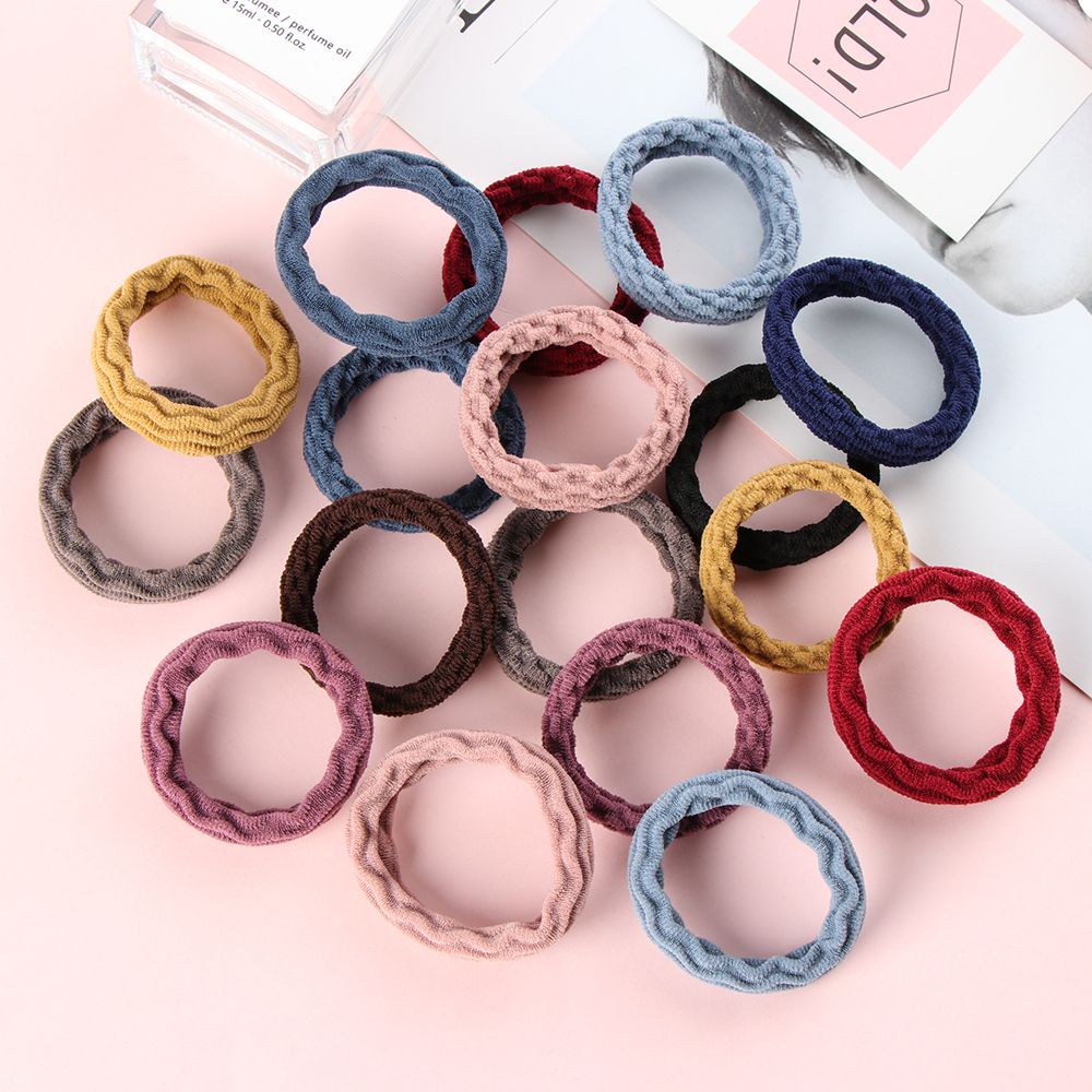 10 dây buộc tóc co giãn phối màu thời trang dành cho nữ