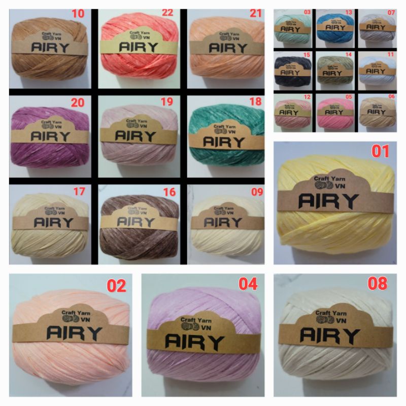Sợi Airy Nhẹ Mát Móc Túi Nón Thời Trang