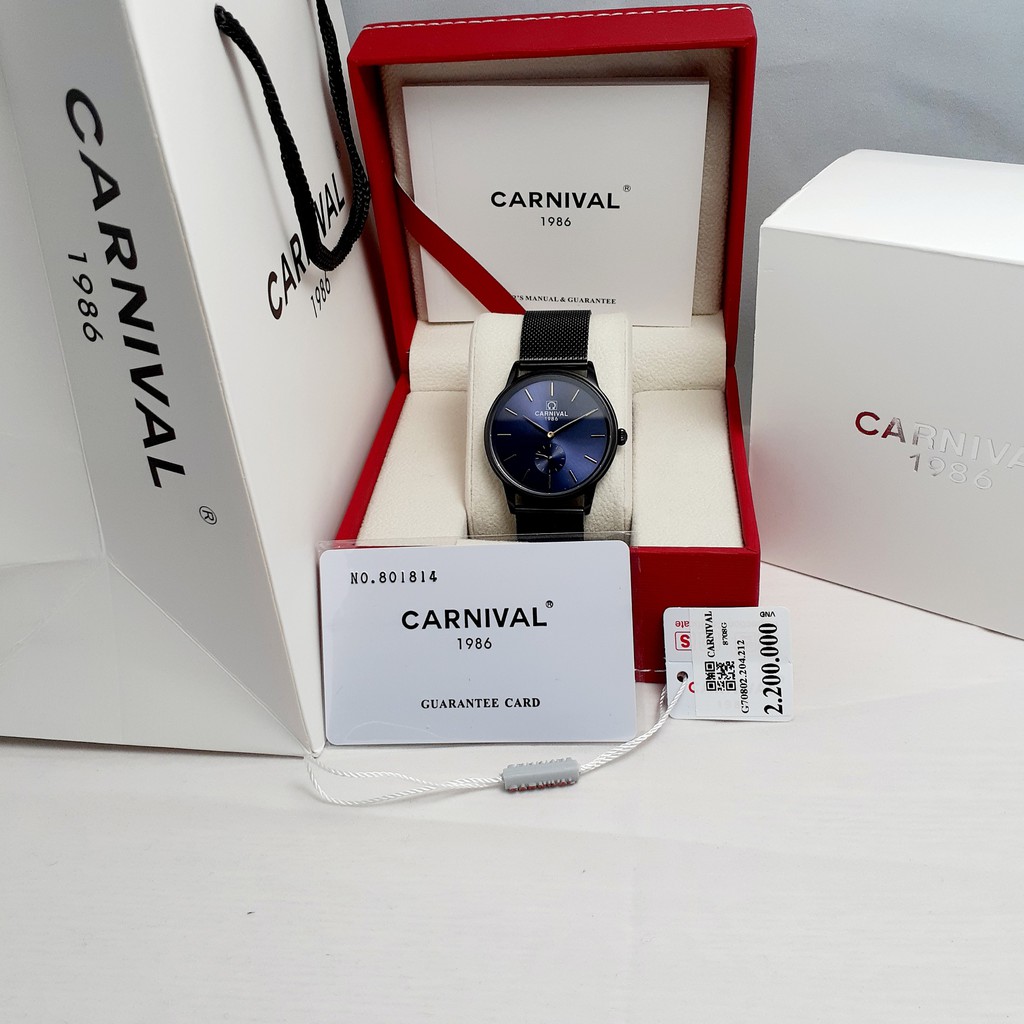 Đồng Hồ Nam CARNIVAL Classic Legend G70802 Dây Thép - Chính Hãng