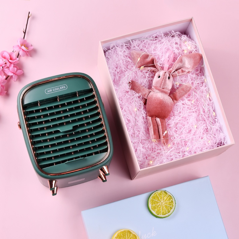 Quạt điều hoà hơi nước để bàn văn phòng tích điện,pin sạc USB