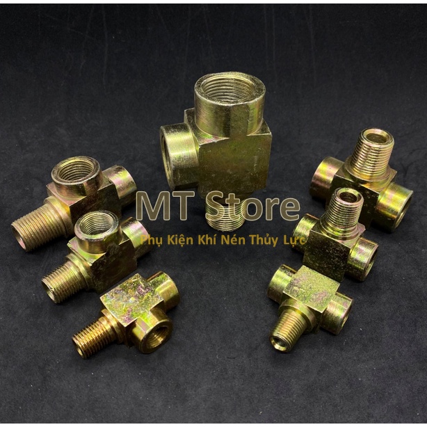 Tê Ren - Ngã 3 - 1 Đầu Răng Ngoài (RN)/ 2 Đầu Răng Trong (RT) Sắt xi 7 màu | size 13mm - 34mm