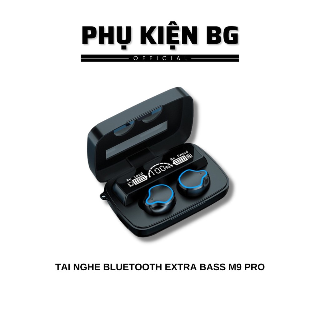 Tai Nghe Bluetooth Không Dây Thế Hệ Mới Extra Bass M9 Pro Nghe Nhạc EDM, REMIX Cực Đã Pin Siêu Trâu Dock Sạc Có Led0
