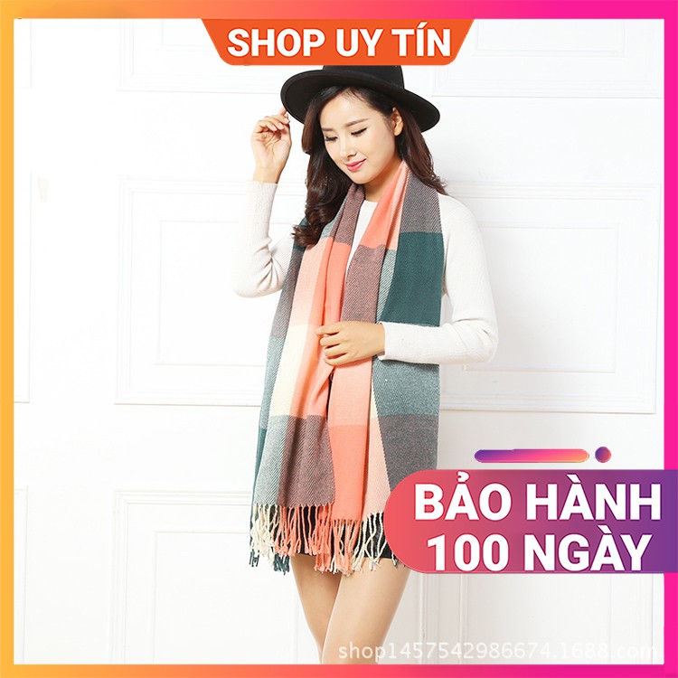 [NowShip - Giao Ngay] Khăn Quàng Cổ Len Cashmere Nữ - Khăn Choàng Giữ Ấm, Đi Biển Đẹp