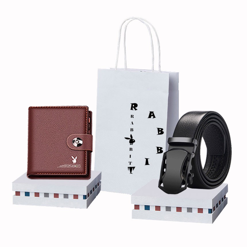 Xả hàng full hộp túi - Combo Thắt lưng và Ví da nam thời trang