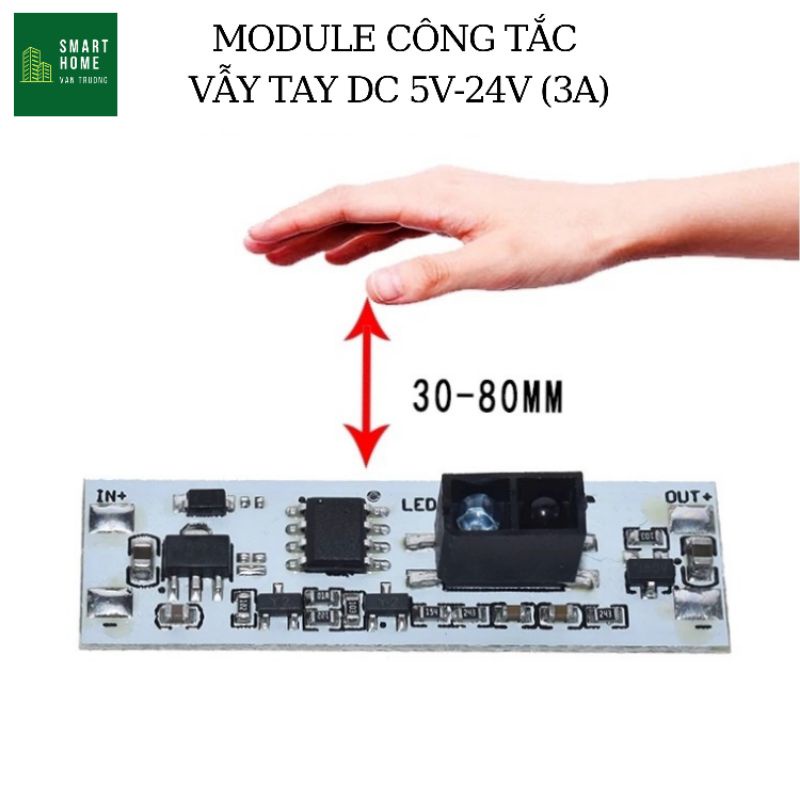 Module công tắc vẫy tay 5V-24V cho đèn tủ bếp