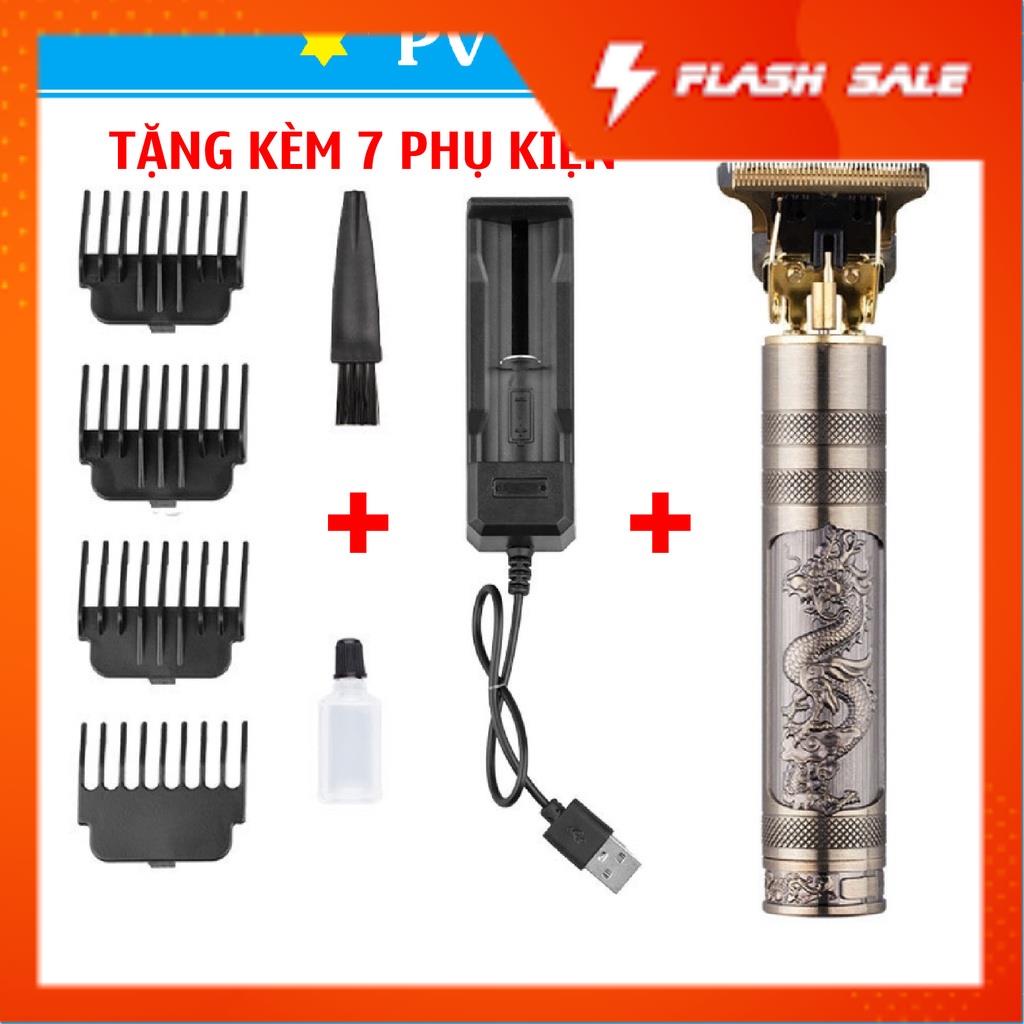 Tông đơ cắt tóc sạc nhanh chuyên nghiệp chấn viền TH 8002, Tăng đơ cắt tóc chấn viền cao cấp Tặng kèm nhiều phụ kiện