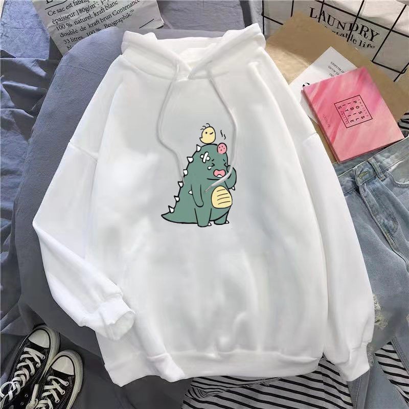 Áo khoác nam nữ unisex  FREESHIP  hoodie nữ mẫu khủng long bị thương siêu dễ thương