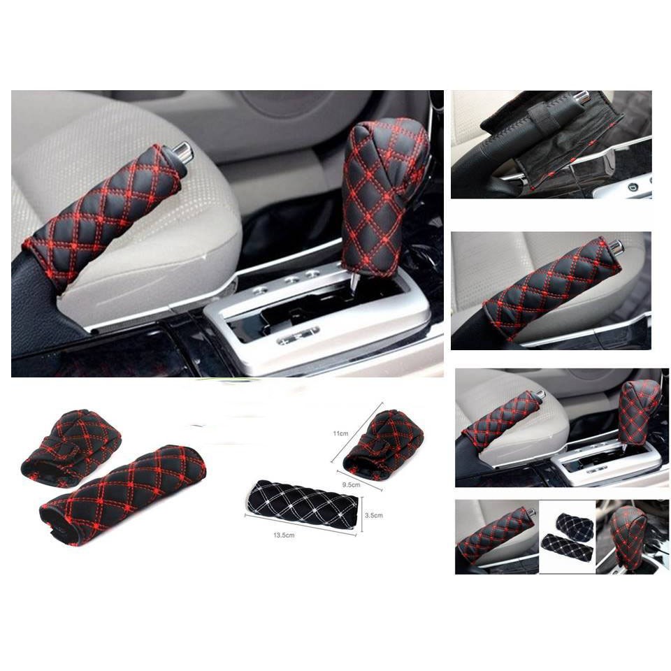 Combo bộ bọc cần số và bọc tay phanh da bò - Better Car