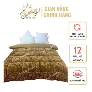 Chăn lông cừu chữ vạn đại hàn cực ấm 2mx2m2