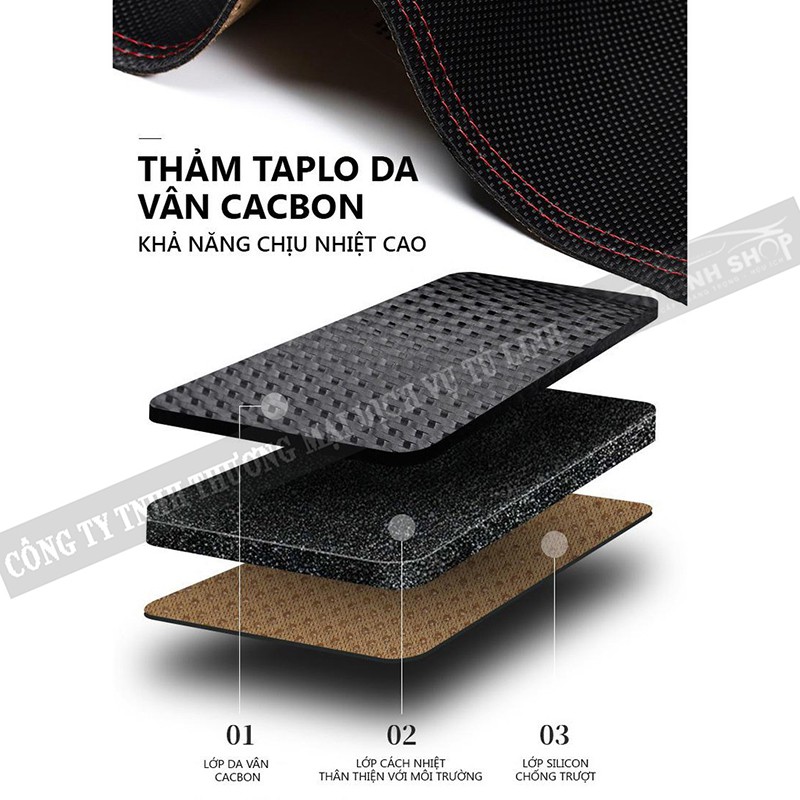 Thảm taplo SANTAFE bằng lông Cừu 3 lớp hoặc Da Cacbon