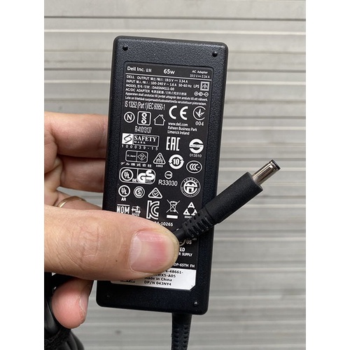 Sạc laptop Dell 19.5V-3.34A (Kim nhỏ) zin bóc máy của Dell