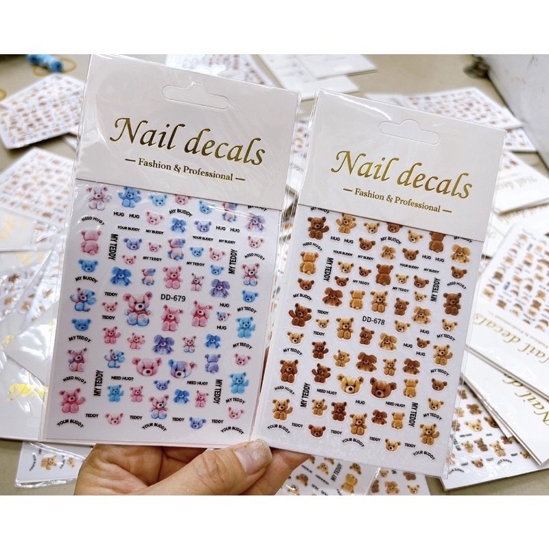 Sticker trang trí móng nail