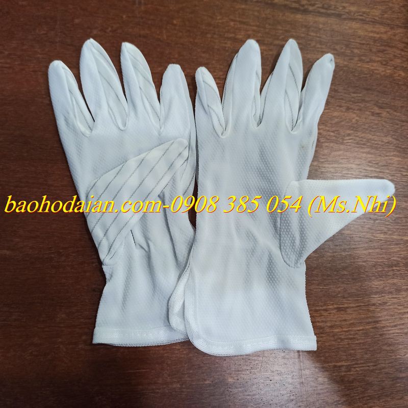 Khuyến mãi combo 5 Đôi Găng tay chống tĩnh điện vải dệt kim- Hình thật, hàng sẵn