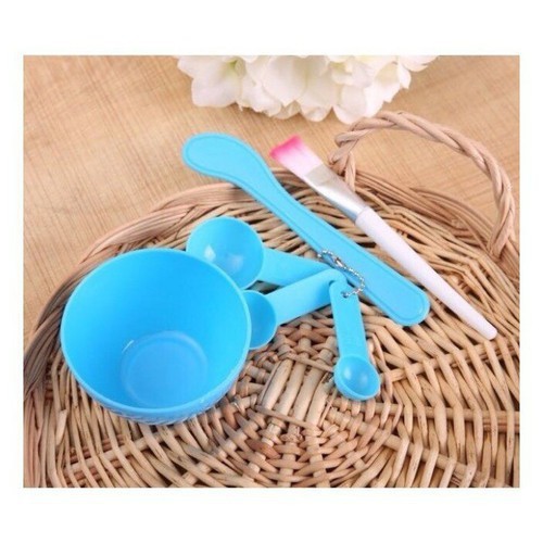 Combo bát+ thìa nhựa đựng mặt nạ dùng trong spa thẫm mỹ viện y tế