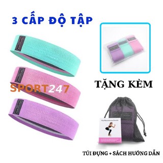 Dây miniband tập mông, dây kháng lực vải LATEX mini band đàn hồi tập gym đùi, chân, tay. Siêu Bền