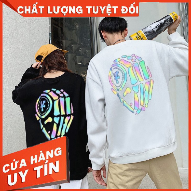 Áo sweater dirty coin phản quang đa sắc