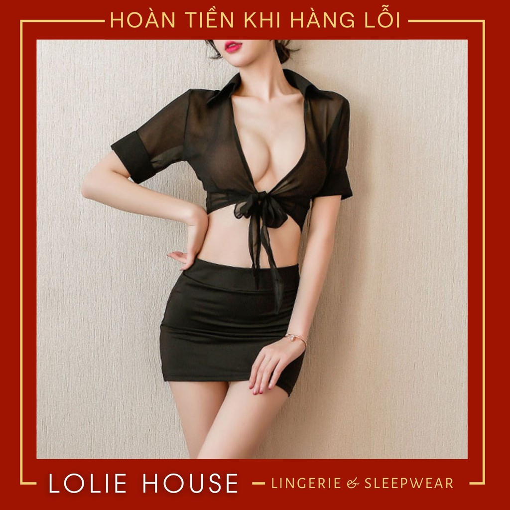 Cosplay thư ký cô giáo sexy - Đồ ngủ cosplay sexy gợi cảm LOLIE HOUSE - CP21