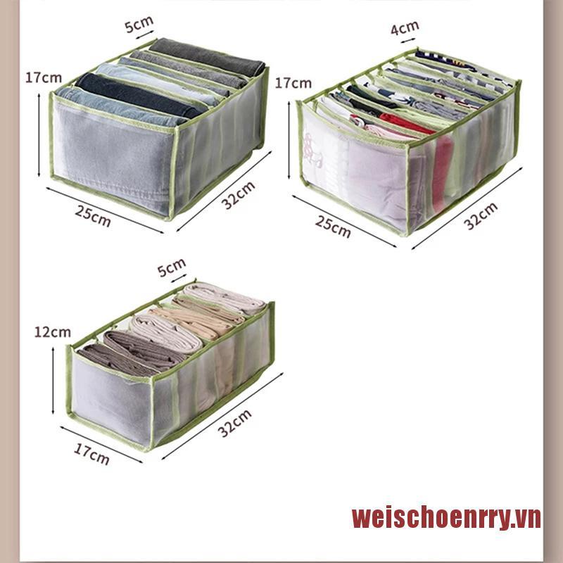 Hộp Đựng Quần Áo / Vớ Bằng Lưới Chia Ngăn Tiện Dụng
