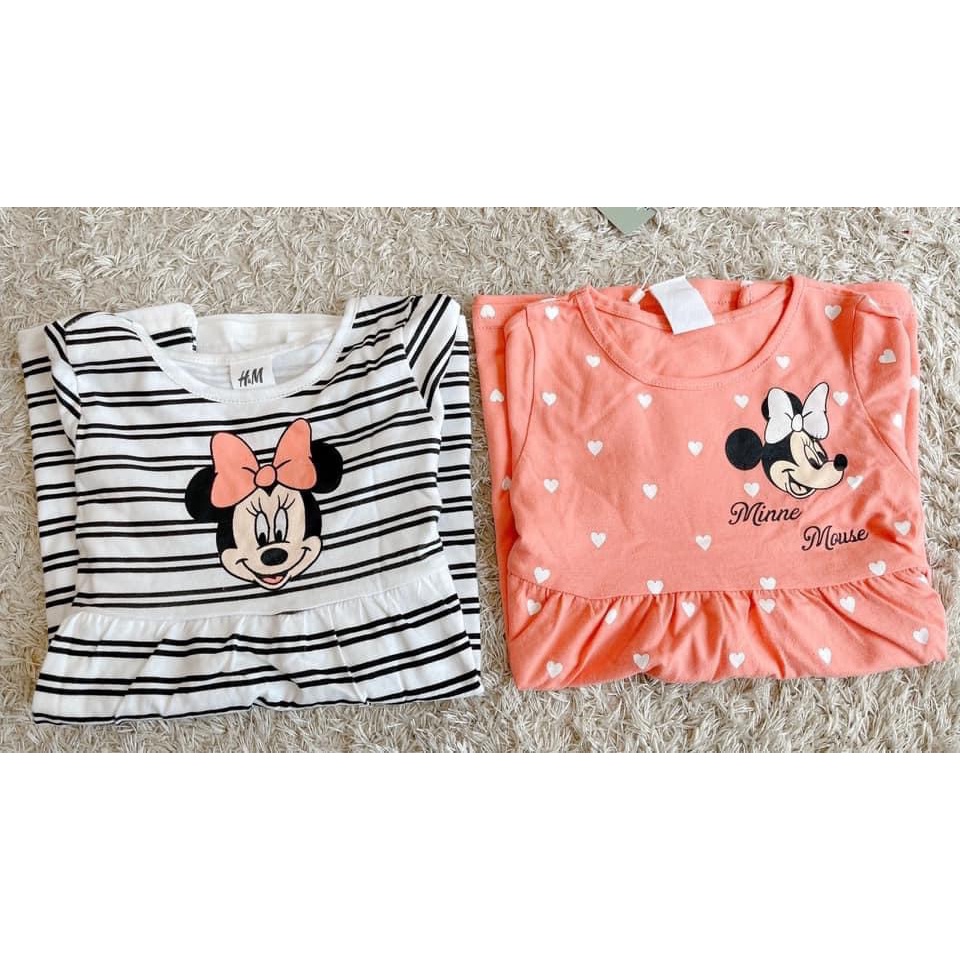 Set 2 váy HM Micky cho bé gái từ 10kg-23kg chất cotton thấm hút mồ hôi M065