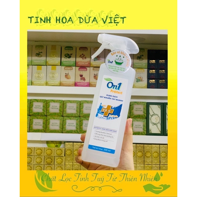  [Q10][🚚🚛 NOWSHIP HCM] 500ml Dung Dịch Rửa Tay Khô On1 Hương BamBoo Charcoal 500ml