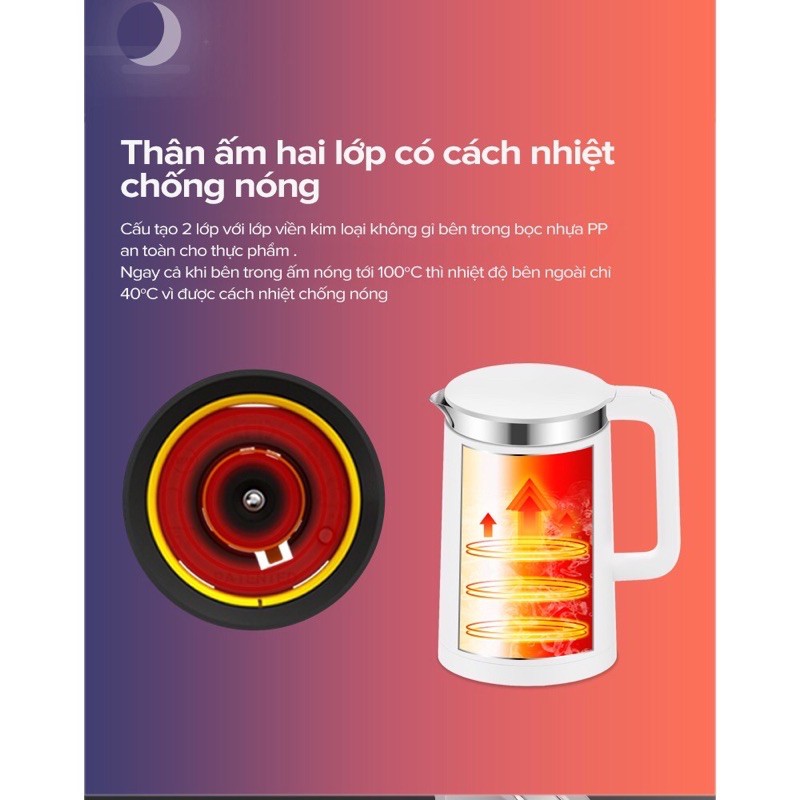 Ấm Đun Nước Siêu Tốc Thông Minh Xiaomi kết nối điện thoại