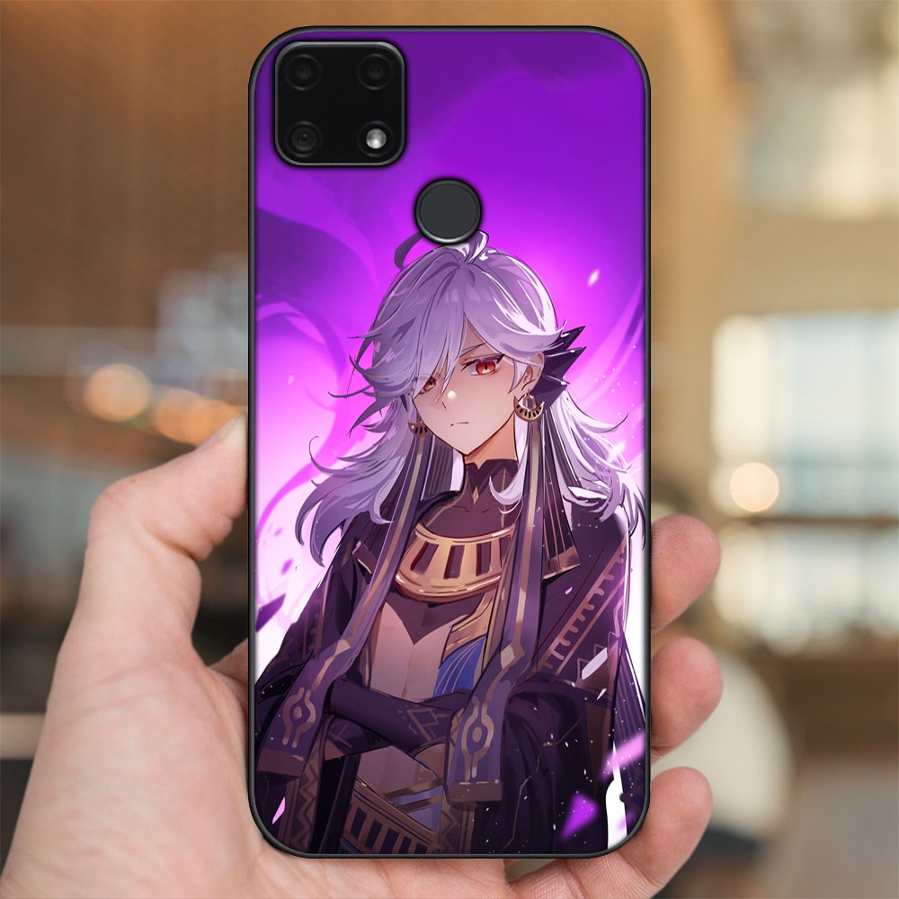 Ốp lưng Realme C25 viền đen in hình Cyno Genshin Impact