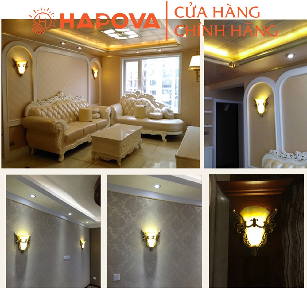 Đèn gắn tường, đèn trang trí phòng khách HAPOVA ORALIE 6174 Kèm bóng LED chuyên dụng