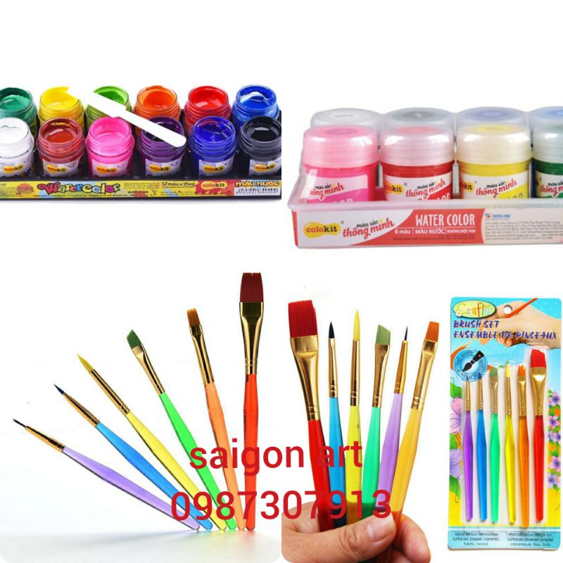 Bộ 8,12 Màu Nước Vẽ An Toàn Cho Bé - Thiên Long