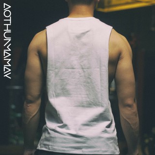 Áo TankTop Trắng Mạ May