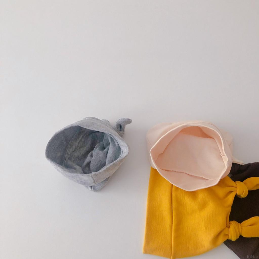 Mũ cotton mềm phối thắt nút đáng yêu cho bé gái/ bé trai