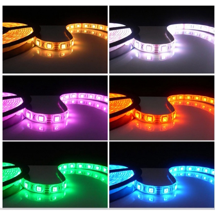 Dây LED trang trí 7 màu RGB 5050, cuộn 5 mét