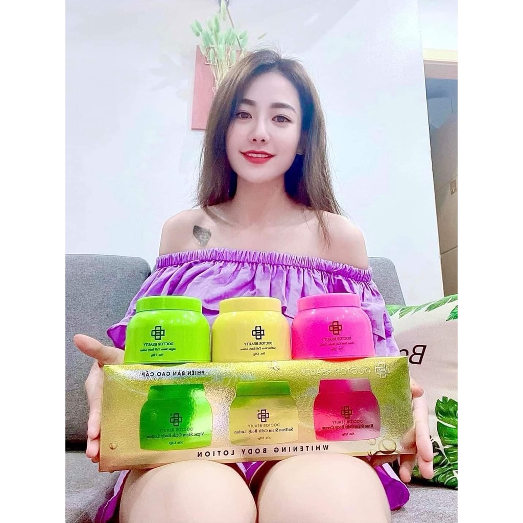 Kem body, kem dưỡng trắng Body, tế bào gốc Doctor Beauty,Bộ kích và dưỡng trắng toàn thân hiệu quả tiết kiệm