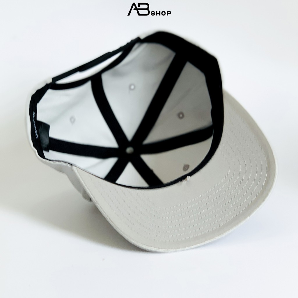 Nón Snapback Hiphop Mũ Lưỡi Trai Đẹp Màu Xám Logo Đỏ AB-30095