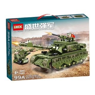 Xếp hình xe Tăng boc thép việt nam Lewan Block tanks 99A NO.90013 (528 chi tiết)